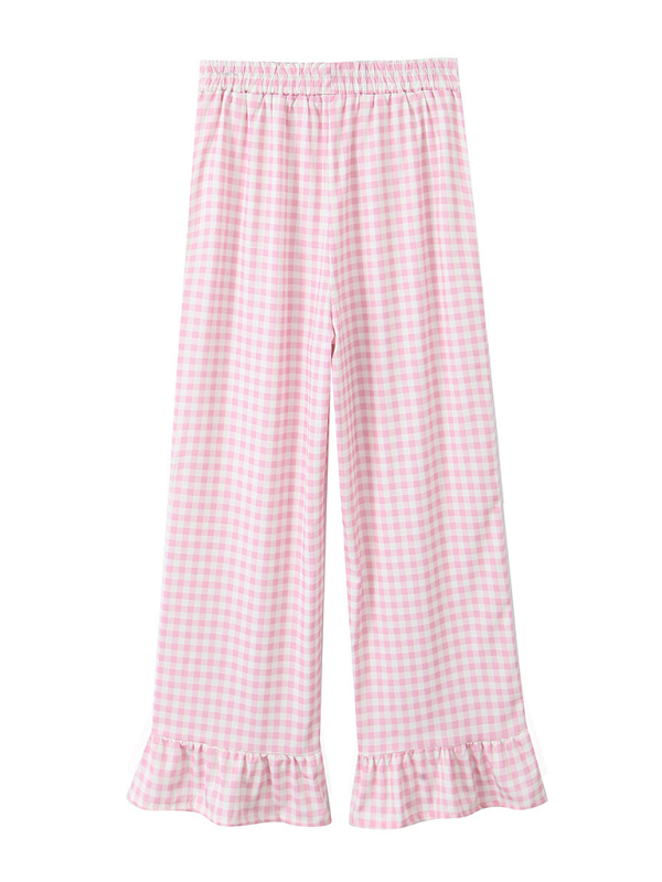 Lounge Gingham Pants for Relaxing Days Pants | Chuzko.com