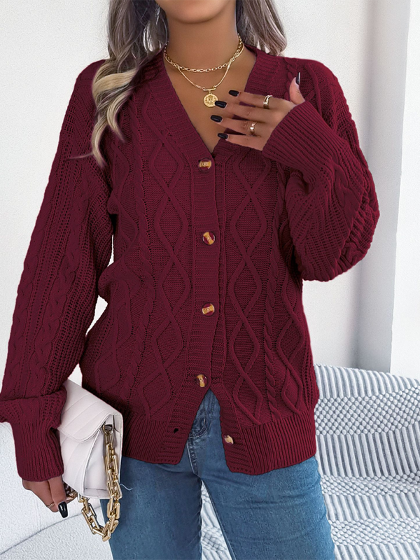 Cozy Cable Knit Cardigan Autumn Layering Women Cardigans | Chuzko.com