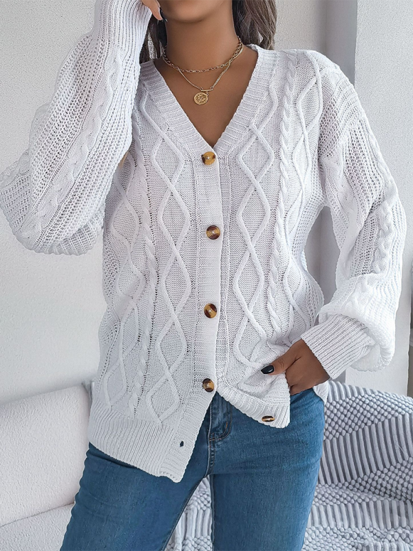 Cozy Cable Knit Cardigan Autumn Layering Women Cardigans | Chuzko.com