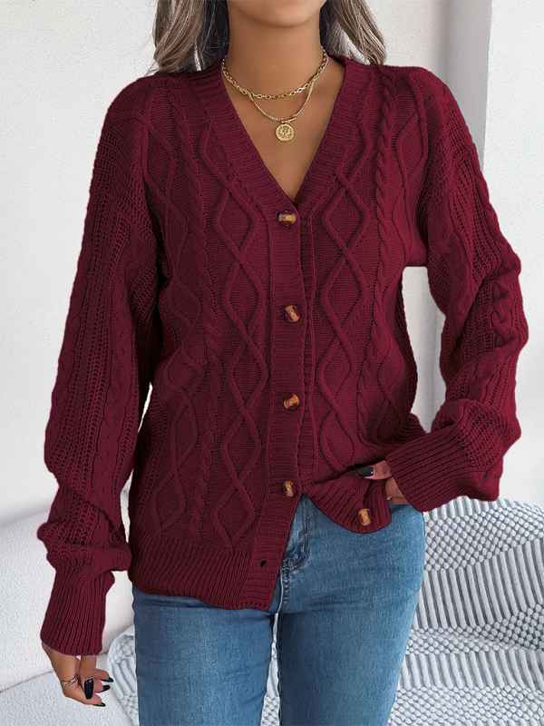 Cozy Cable Knit Cardigan Autumn Layering Women Cardigans | Chuzko.com