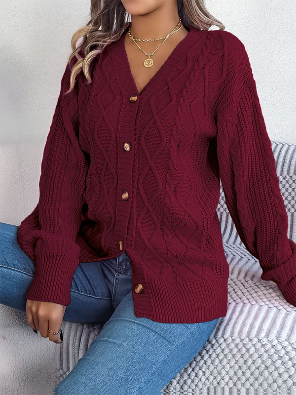 Cozy Cable Knit Cardigan Autumn Layering Women Cardigans | Chuzko.com