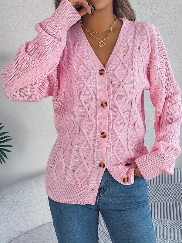 Cozy Cable Knit Cardigan Autumn Layering Women Cardigans | Chuzko.com