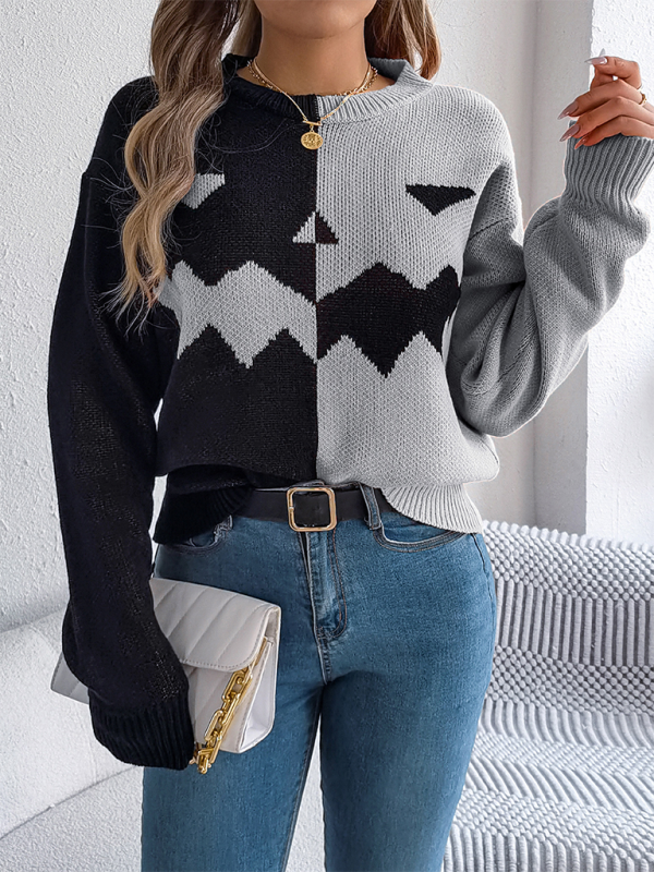 Pumpkin Spice Fair Isle Sweater Jumper for Halloween Sweaters | Chuzko.com