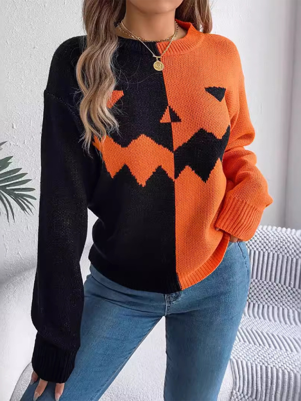 Pumpkin Spice Fair Isle Sweater Jumper for Halloween Sweaters | Chuzko.com