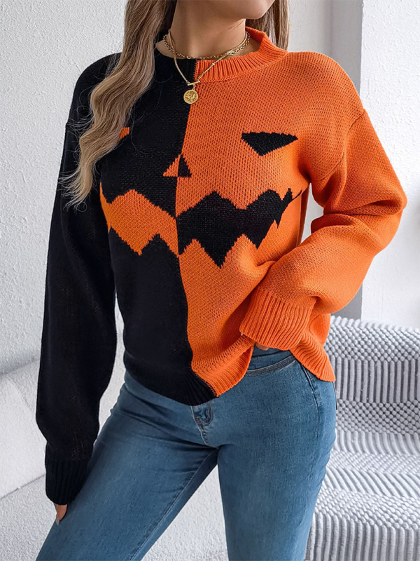 Pumpkin Spice Fair Isle Sweater Jumper for Halloween Sweaters | Chuzko.com