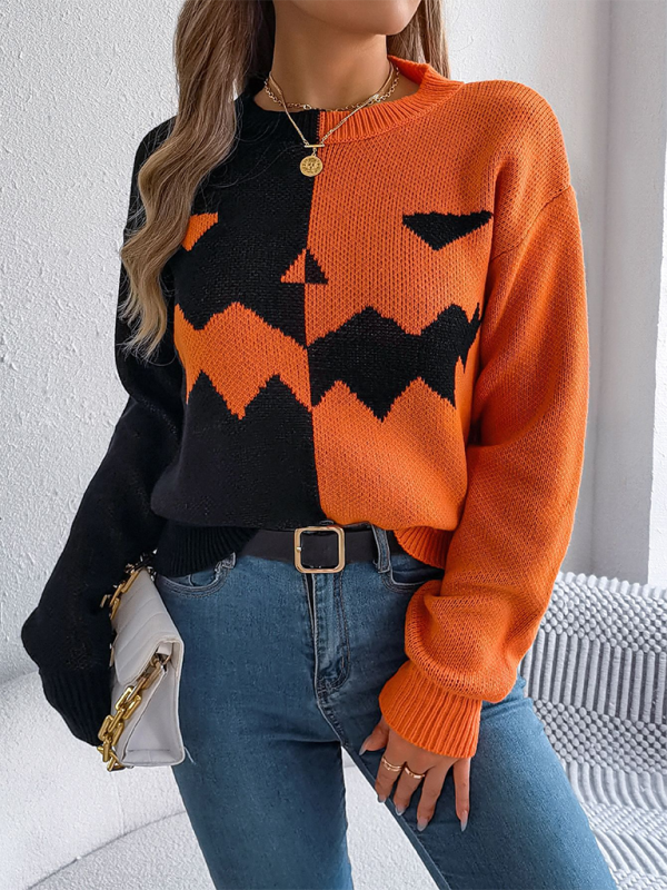 Pumpkin Spice Fair Isle Sweater Jumper for Halloween Sweaters | Chuzko.com