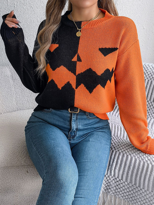 Pumpkin Spice Fair Isle Sweater Jumper for Halloween Sweaters | Chuzko.com