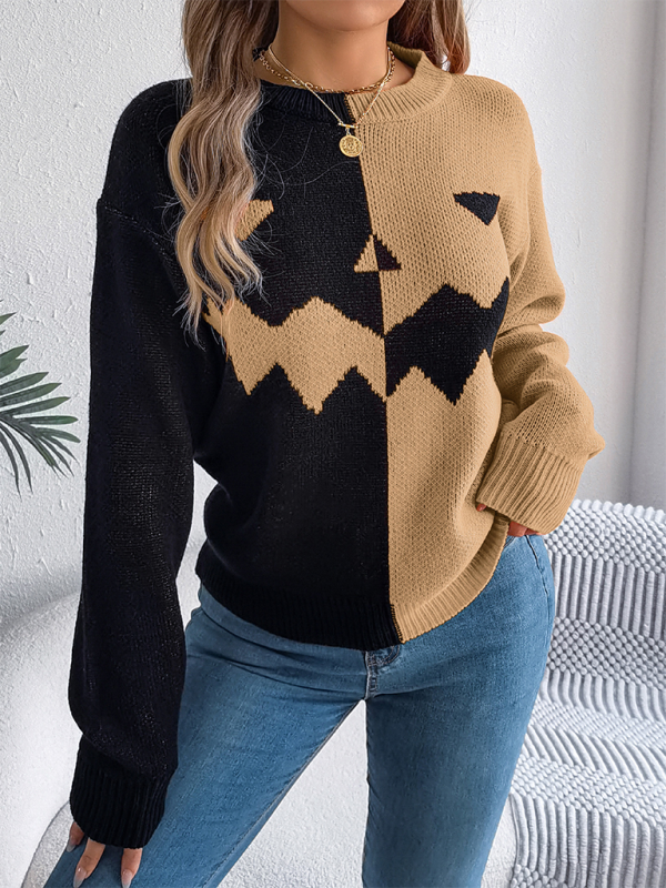 Pumpkin Spice Fair Isle Sweater Jumper for Halloween Sweaters | Chuzko.com