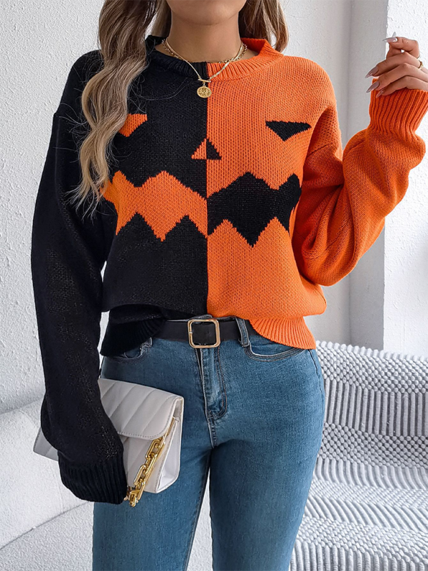 Pumpkin Spice Fair Isle Sweater Jumper for Halloween Sweaters | Chuzko.com