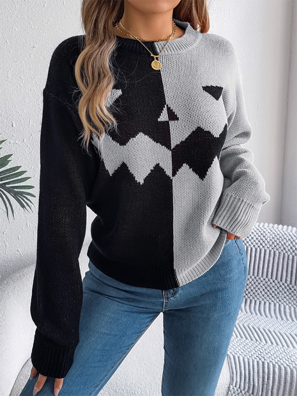 Pumpkin Spice Fair Isle Sweater Jumper for Halloween Sweaters | Chuzko.com