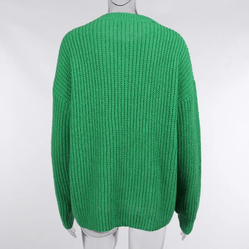 Crew Neck Loose Sweater for Chill Days Sweaters | Chuzko.com