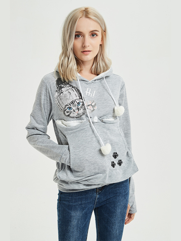 Purr-fectly Cute Cat-Themed Hoodie with Ears	