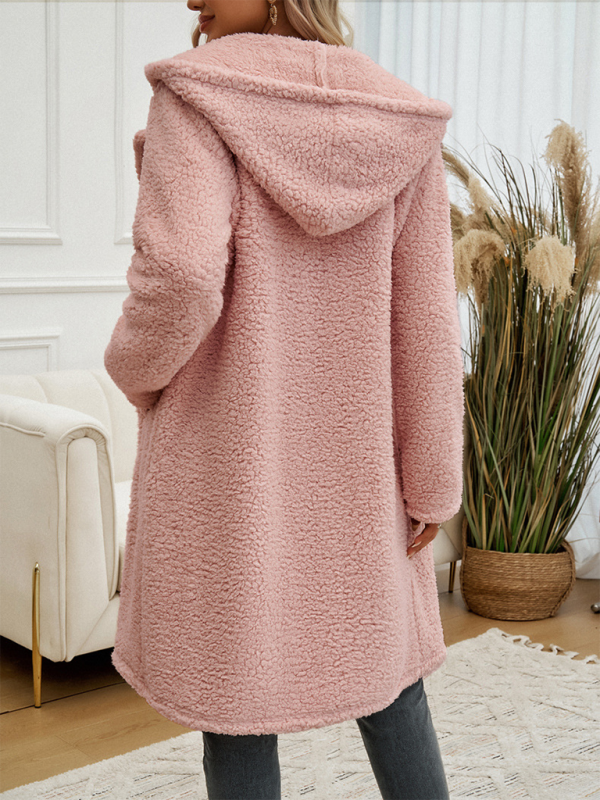 Winter Plush Teddy Longline Coat Coats | Chuzko.com