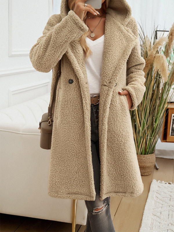 Winter Plush Teddy Longline Coat Coats | Chuzko.com