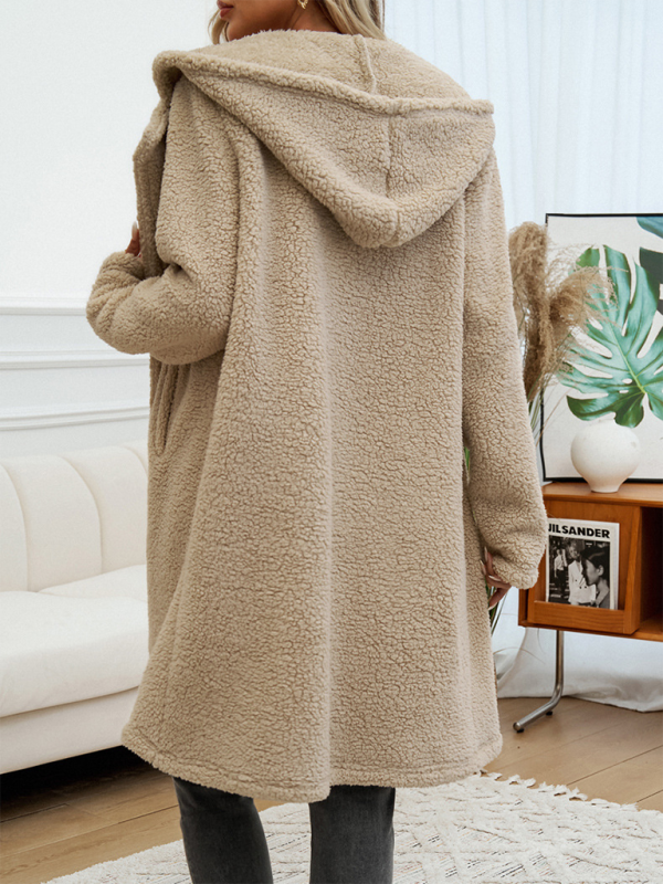 Winter Plush Teddy Longline Coat Coats | Chuzko.com