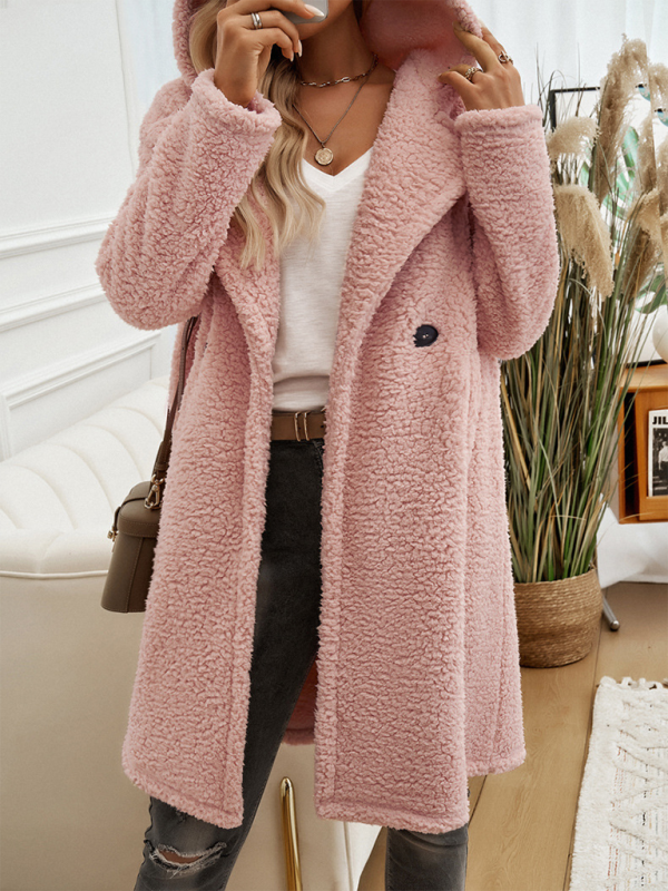 Winter Plush Teddy Longline Coat Coats | Chuzko.com