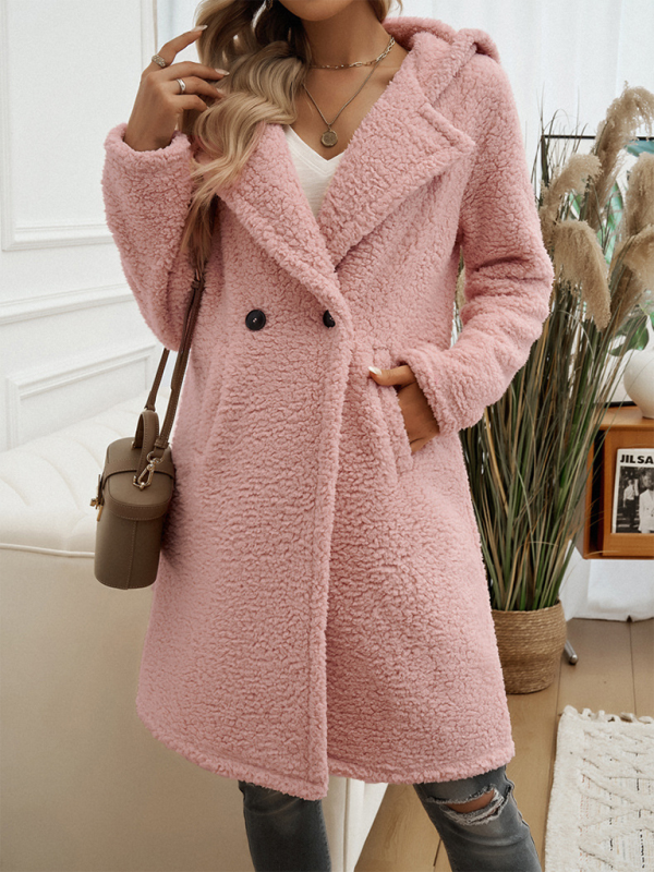 Winter Plush Teddy Longline Coat Coats | Chuzko.com