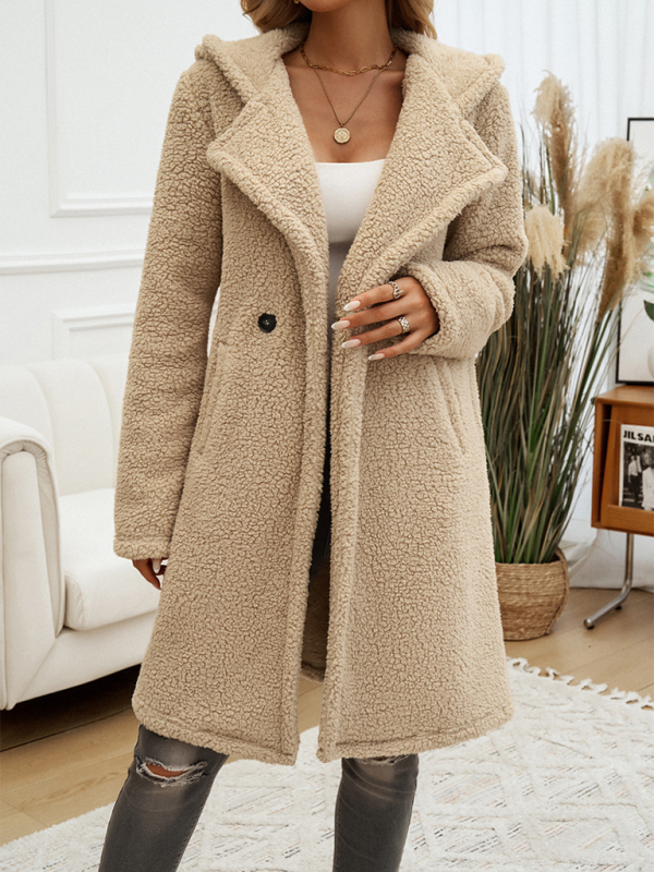 Winter Plush Teddy Longline Coat Coats | Chuzko.com