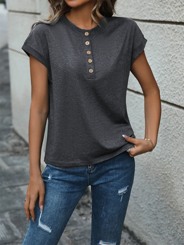 The Essential Henley T-Shirt for Women T-Shirts | Chuzko.com