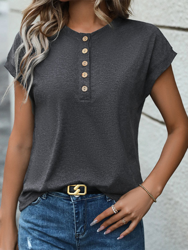 The Essential Henley T-Shirt for Women T-Shirts | Chuzko.com