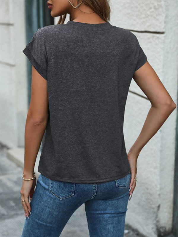 The Essential Henley T-Shirt for Women T-Shirts | Chuzko.com