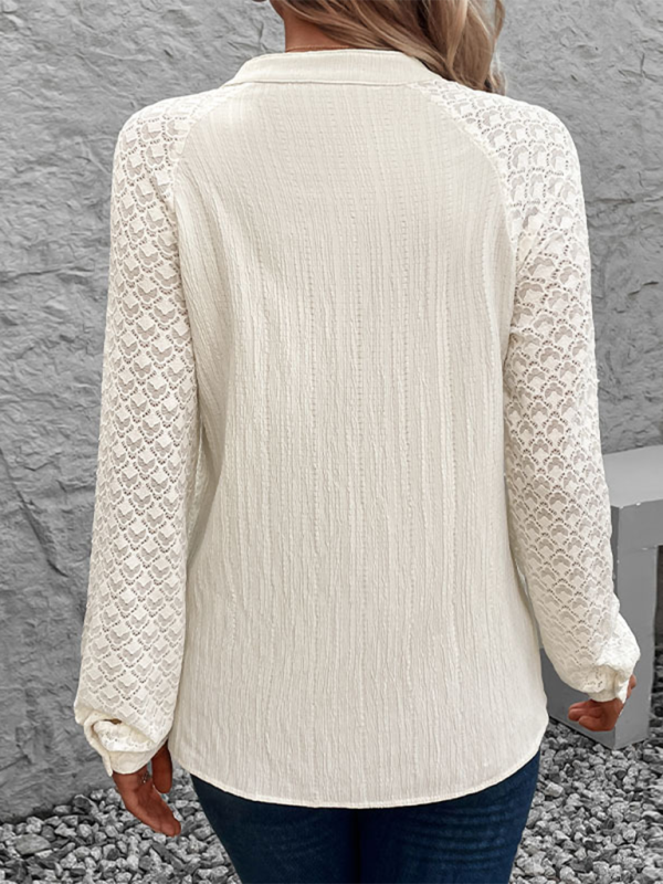 The Lace Sleeve Blouse for Women Shirts | Chuzko.com