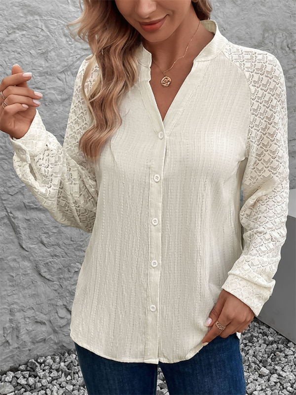 The Lace Sleeve Blouse for Women Shirts | Chuzko.com