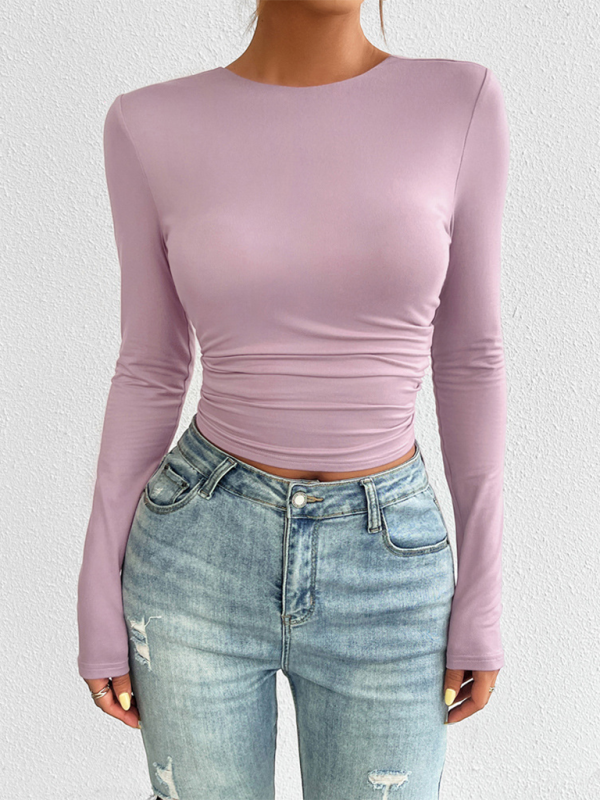 Backless Long Sleeve Top for Women Backless Tops | Chuzko.com