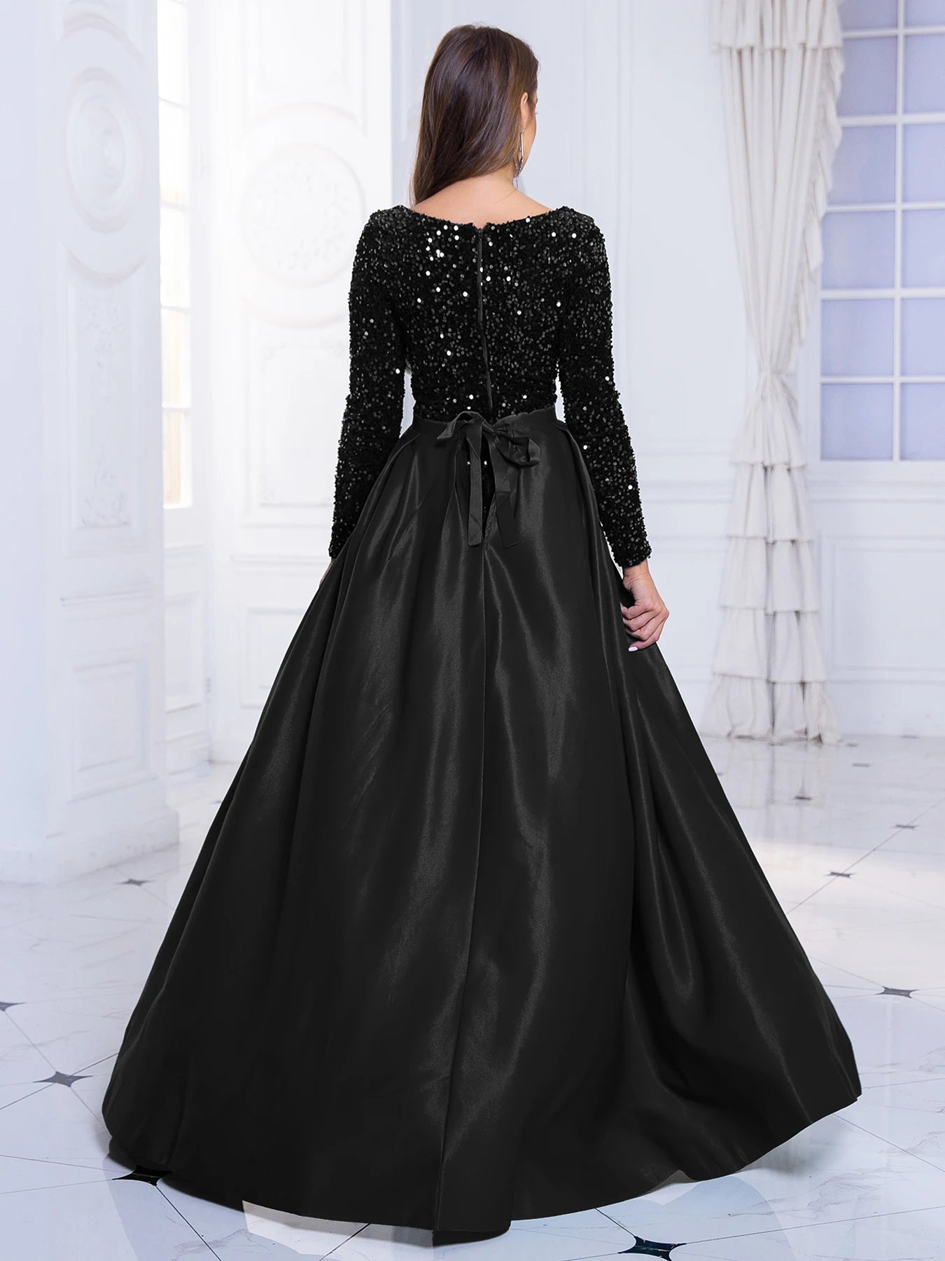 Elegant Mermaid Gown Formal Dress with Detachable Train Elegant | Chuzko.com