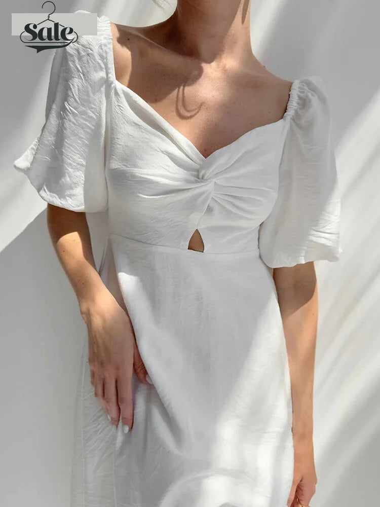 Romantic Off-Shoulder Midi Dress for Bridal Showers Casual | Chuzko.com