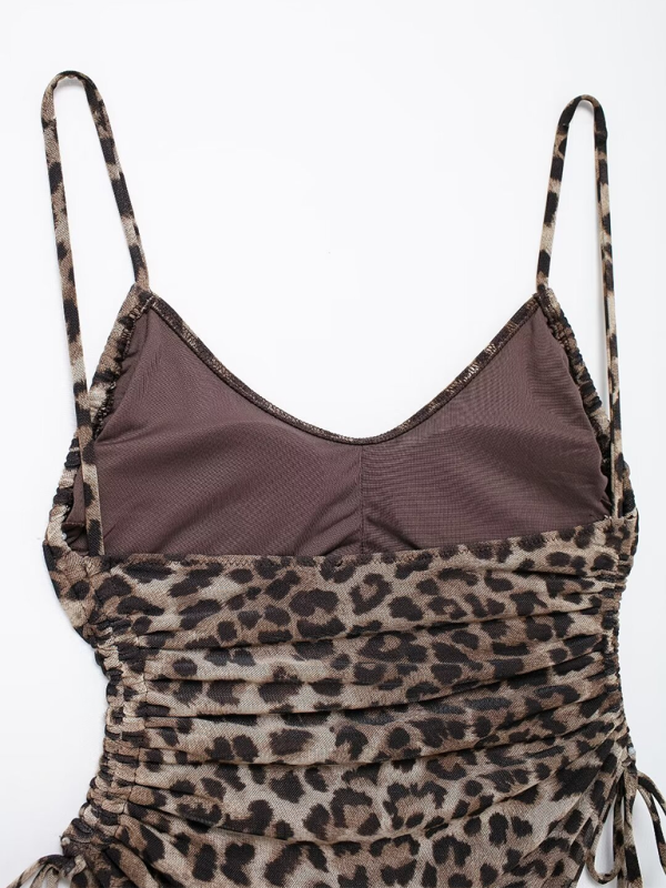 Leopard Print One-Piece Woman's Swimwear for Beach Days Swimsuits | Chuzko.com