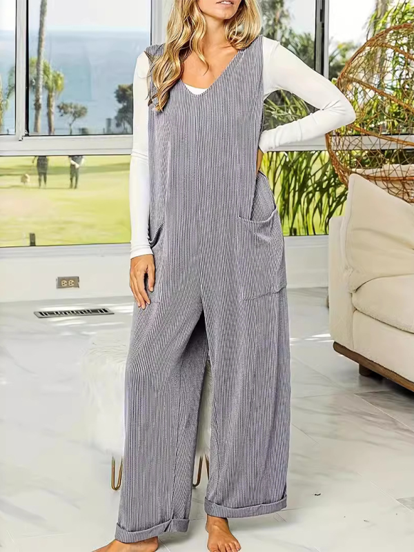 Sleek Grey Jumpsuit Essential Playsuit for Women	