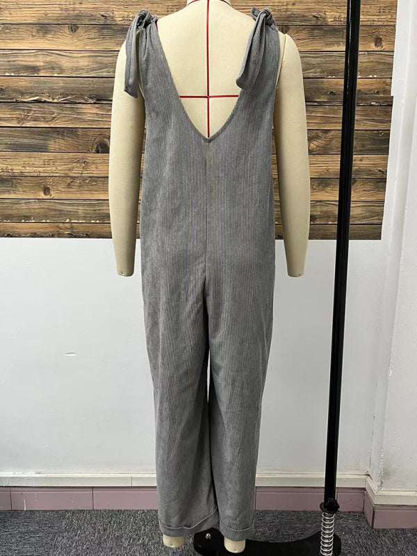 Sleek Grey Jumpsuit Essential Playsuit for Women Jumpsuits | Chuzko.com