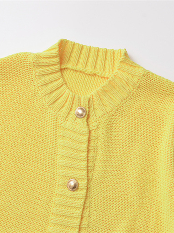 Fall Layering Piece Yellow Cardigan Sweater for Women Sweater | Chuzko.com