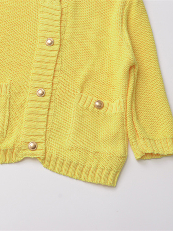 Fall Layering Piece Yellow Cardigan Sweater for Women Sweater | Chuzko.com