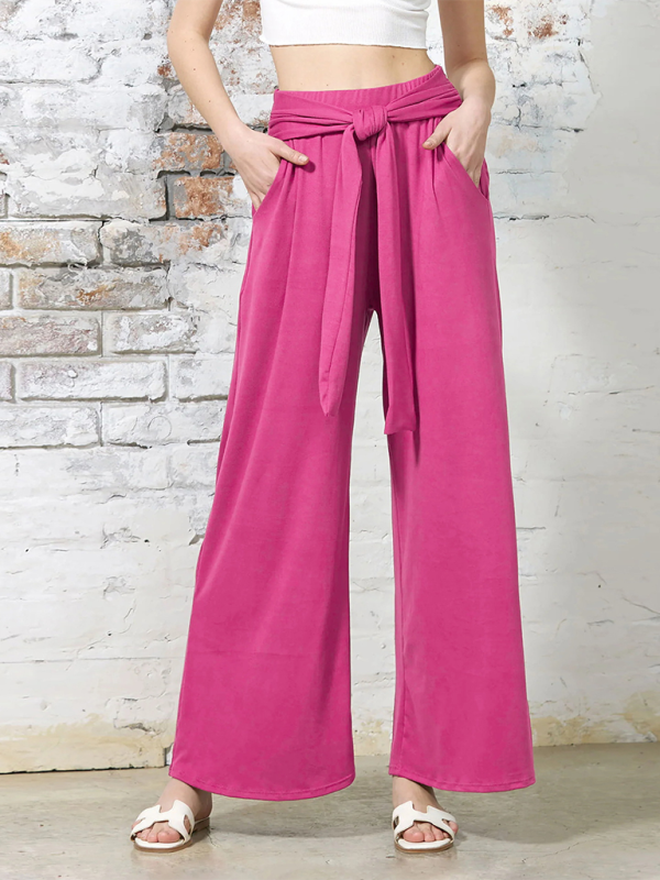 Women's Casual Wide-Leg Pants High-Waist Pants | Chuzko.com