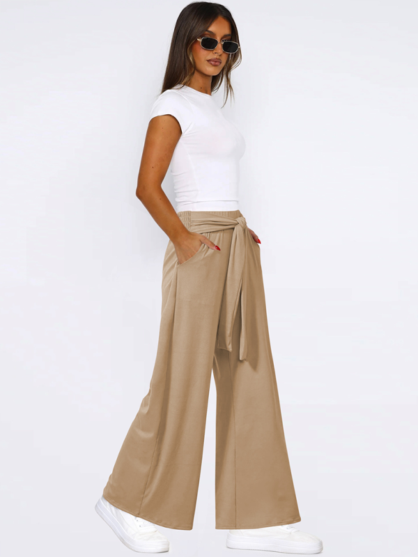 Women's Casual Wide-Leg Pants High-Waist Pants | Chuzko.com