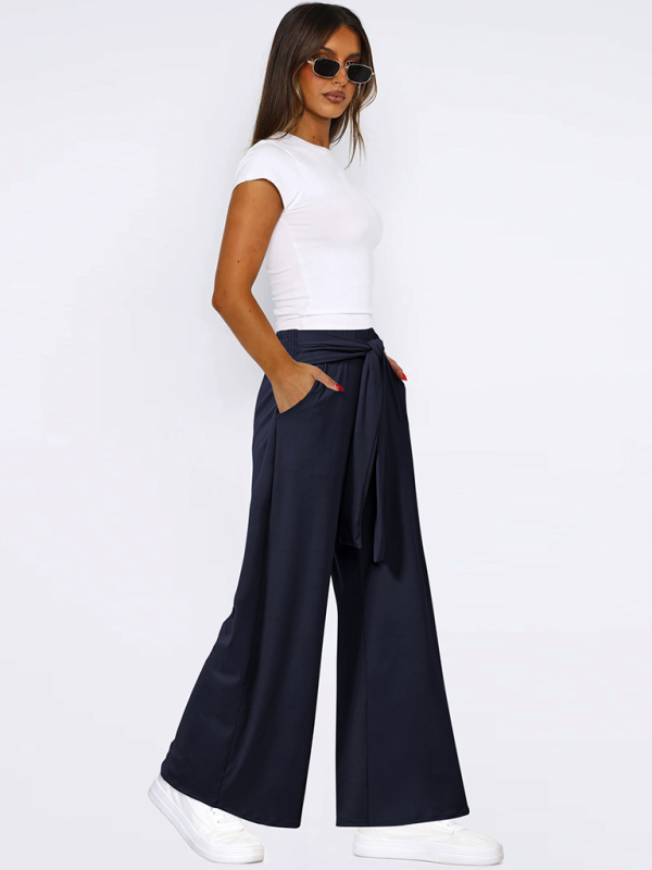 Women's Casual Wide-Leg Pants High-Waist Pants | Chuzko.com