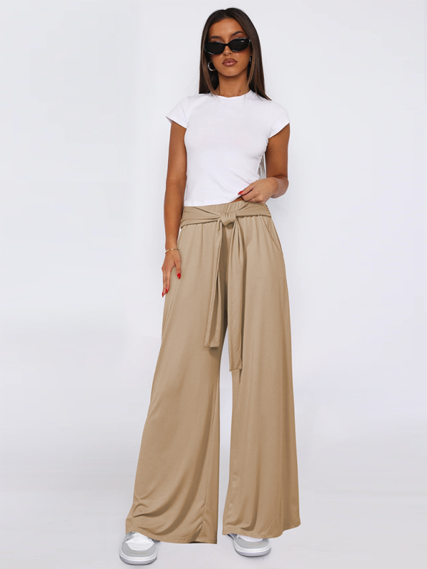 Women's Casual Wide-Leg Pants High-Waist Pants | Chuzko.com