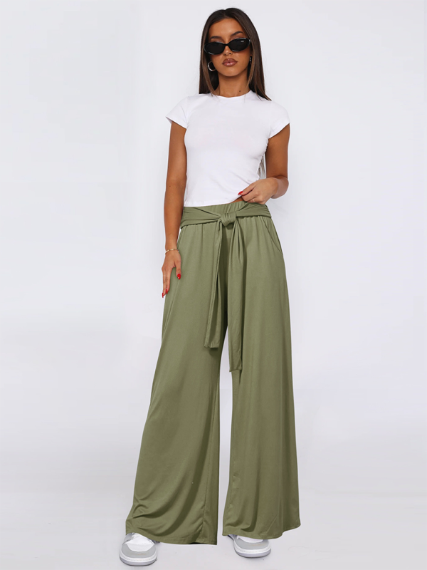 Women's Casual Wide-Leg Pants High-Waist Pants | Chuzko.com