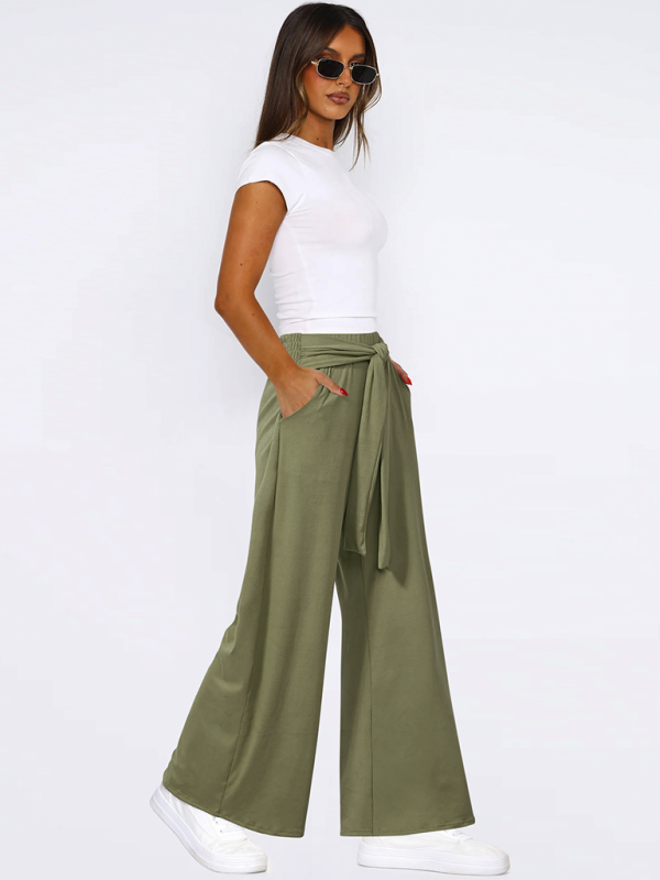 Women's Casual Wide-Leg Pants High-Waist Pants | Chuzko.com