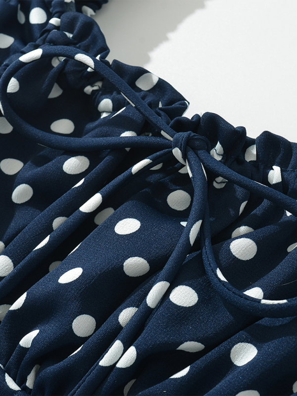 Polka Dot Drop-Waist Mini Dress Casual Dresses | Chuzko.com