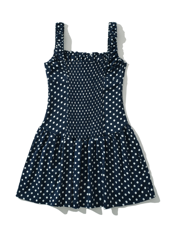 Polka Dot Drop-Waist Mini Dress Casual Dresses | Chuzko.com