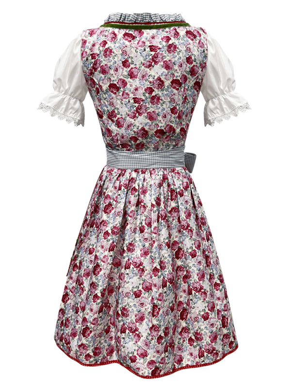 Oktoberfest Floral German Beer Maid Traditional Dress Oktoberfest | Chuzko.com