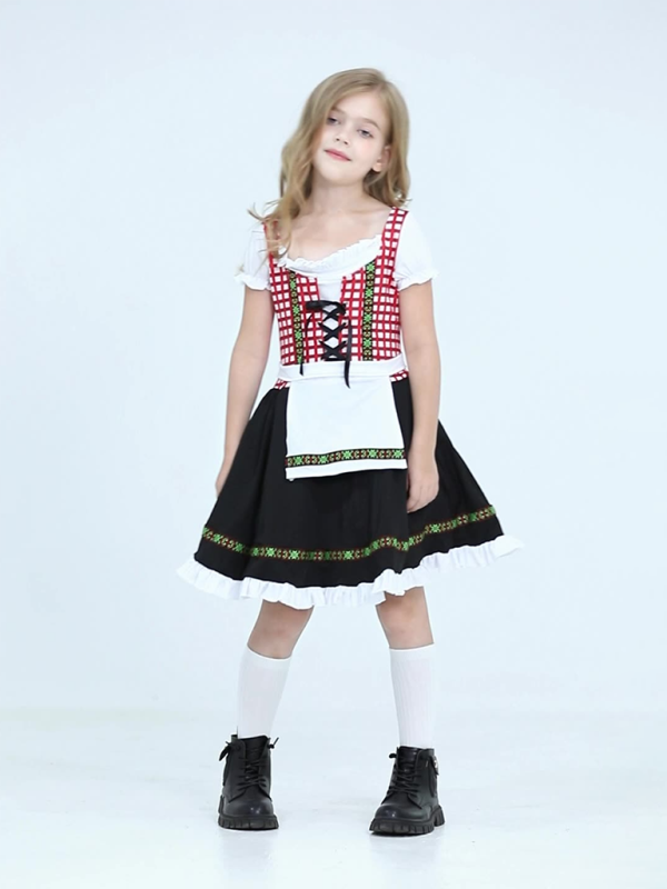 Kids' German Beer Maid Costumes Little Festive Dress	