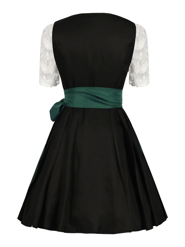 Women’s Green Oktoberfest Dress Embroidery Maid Outfit | Chuzko.com