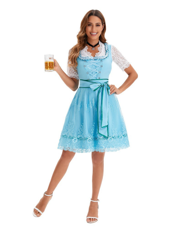 Authentic Dirndl Dress Bavarian Elegant Outfit for Oktoberfest | Chuzko.com