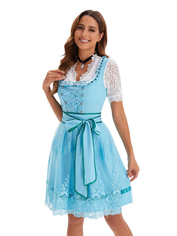 Authentic Dirndl Dress Bavarian Elegant Outfit for Oktoberfest | Chuzko.com