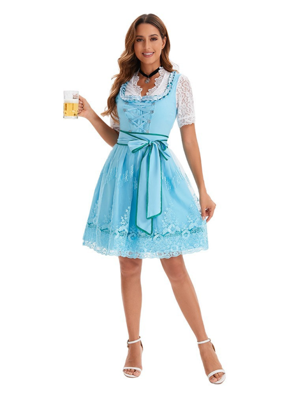 Authentic Dirndl Dress Bavarian Elegant Outfit for Oktoberfest | Chuzko.com