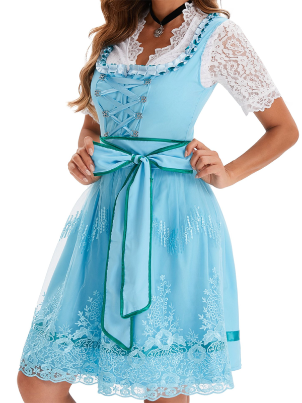 Authentic Dirndl Dress Bavarian Elegant Outfit for Oktoberfest | Chuzko.com